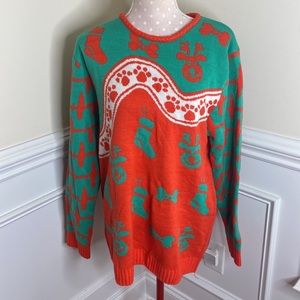 Cesar Doggy Themed Christmas Sweater Sz L